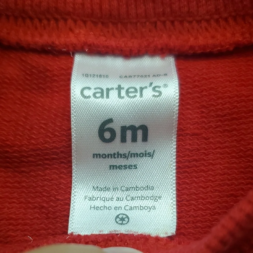 Carter's Vibrant Red Sweatshirt with Heart Accent